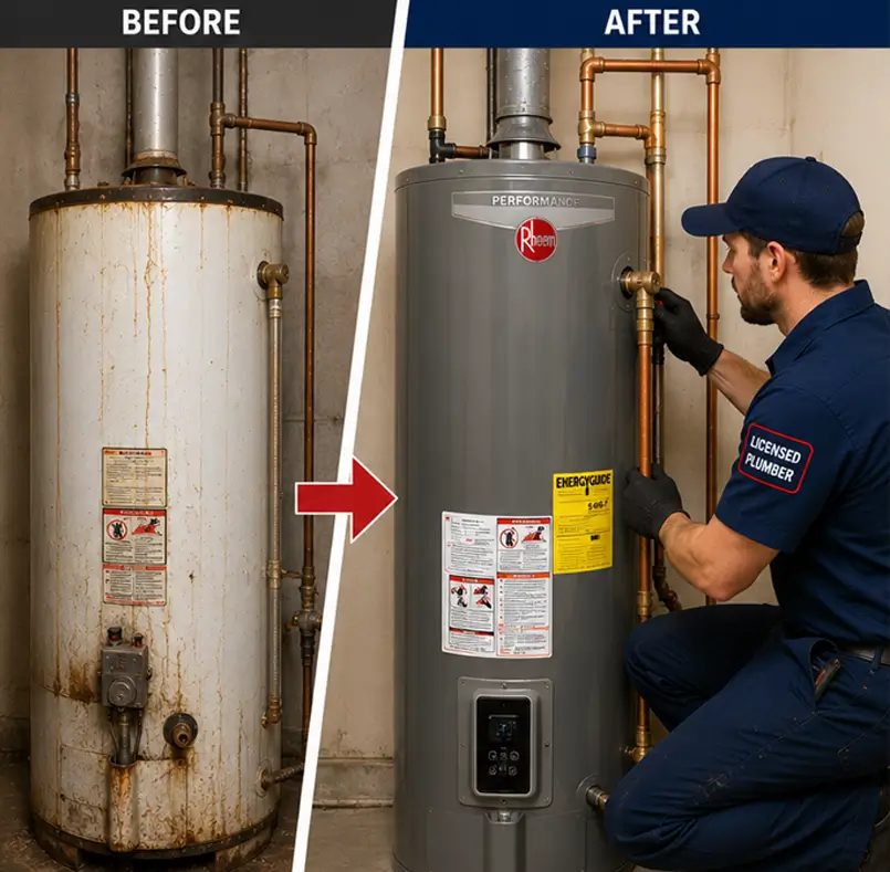 Professional water Heater replacement